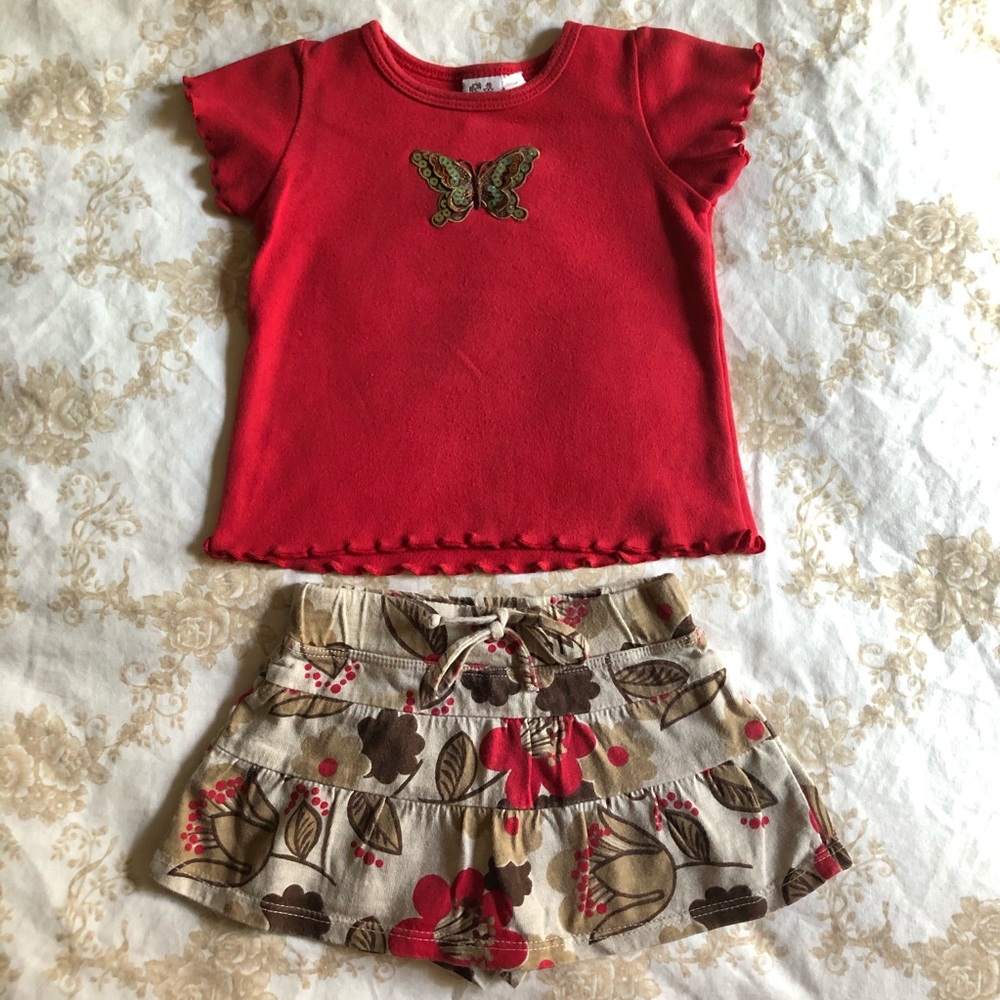 Girlfriends Butterfly Top & Skirt Outfit
